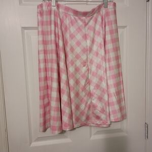 Pink Checkered Women's Skirt